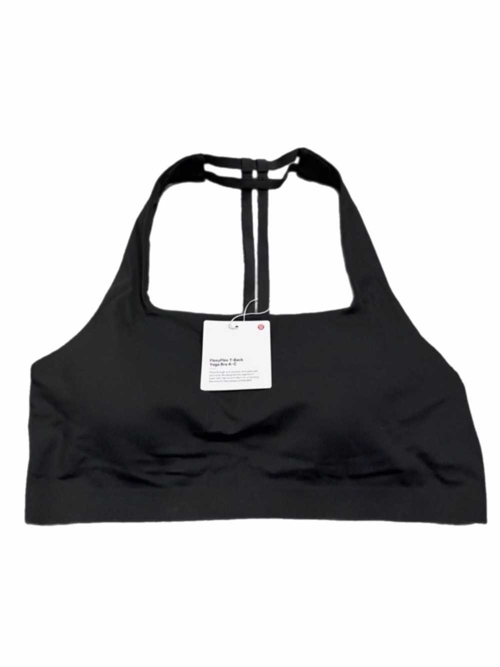 NWT Lululemon FlexyFlex T-Back Yoga Bra *Light Support, A-C Cups (Black) L/XL